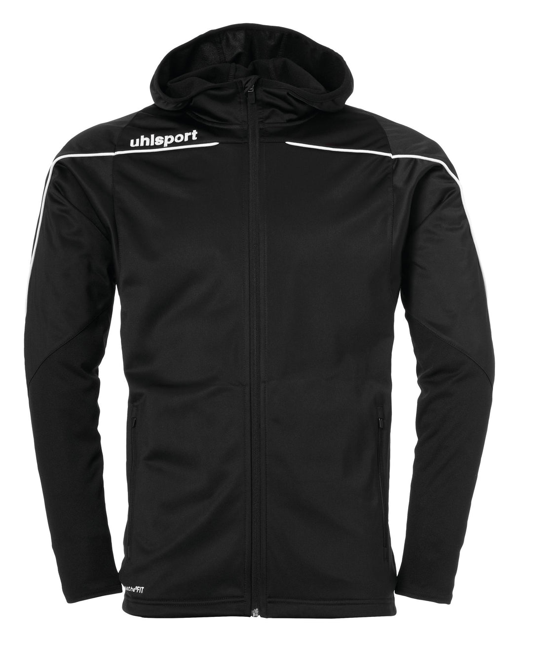 Uhlsport Stream 22 TRACK HOOD JACKET - schwarz/weiß