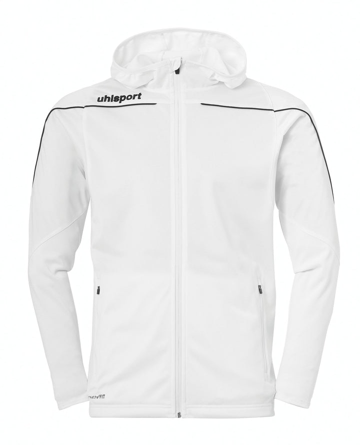 Uhlsport Stream 22 TRACK HOOD JACKET - weiß/schwarz