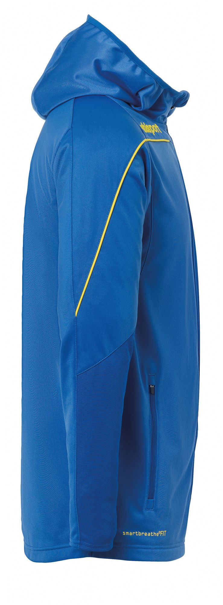 Uhlsport Stream 22 TRACK HOOD JACKET - azurblau/limonengelb