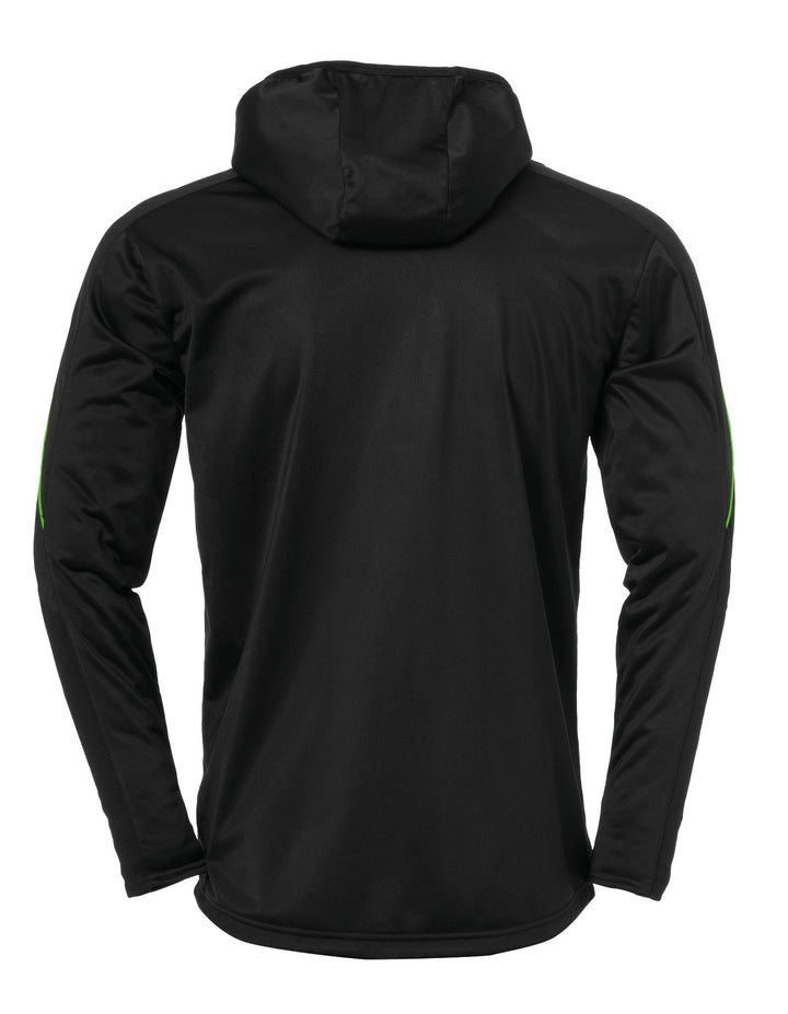 Uhlsport Stream 22 TRACK HOOD JACKET - schwarz/fluo grün