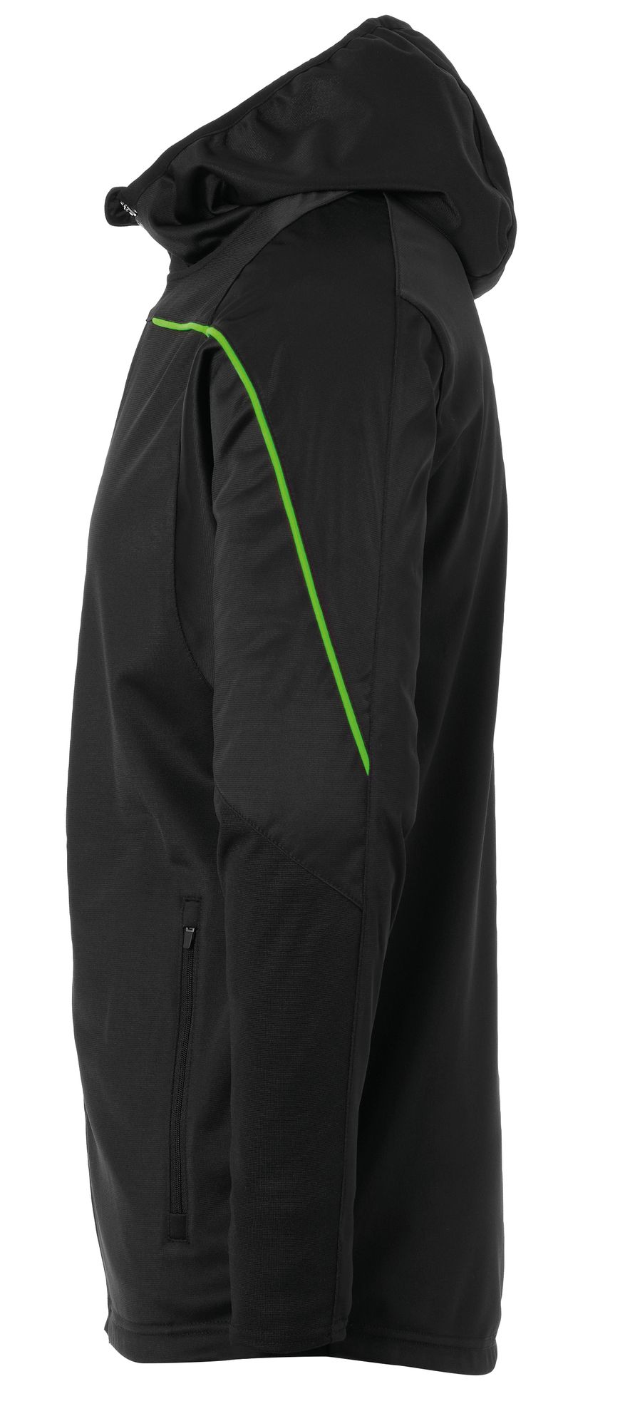 Uhlsport Stream 22 TRACK HOOD JACKET - schwarz/fluo grün