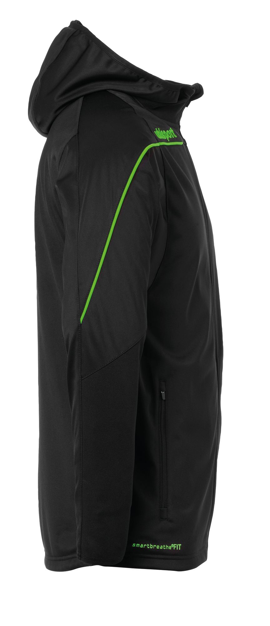 Uhlsport Stream 22 TRACK HOOD JACKET - schwarz/fluo grün