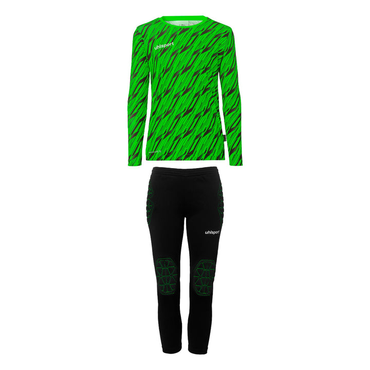 Uhlsport Progressive Torwart Set Junior - fluo grün/schwarz
